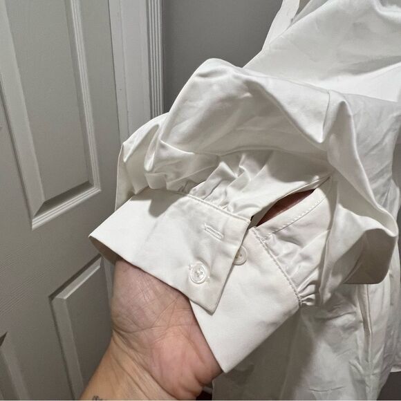 NWT English Factory puff sleeve collared mini dress oversized size medium - Picture 8 of 15